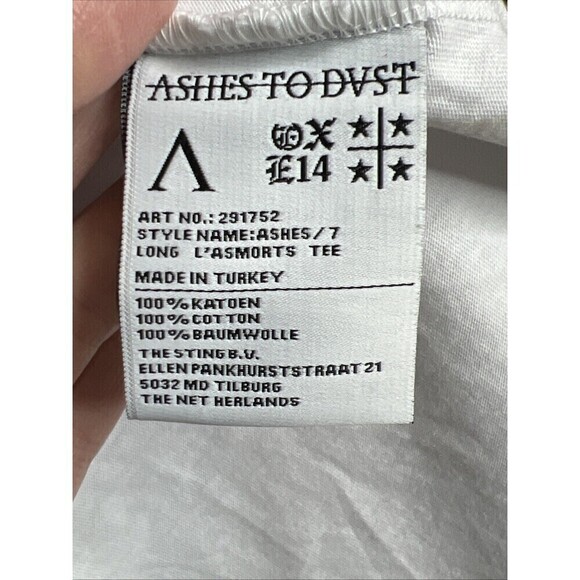 Ashes To Dust Men’s White TSHIRT Medium Short Sleeved - Picture 8 of 10